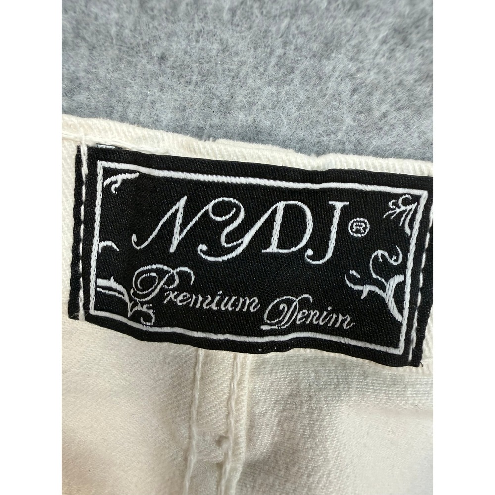 NYDJ White Flare Jeans Women 12 NWT Tummy Tuck 33 X 34 Inseam Stretch USA Bling - Picture 4 of 17